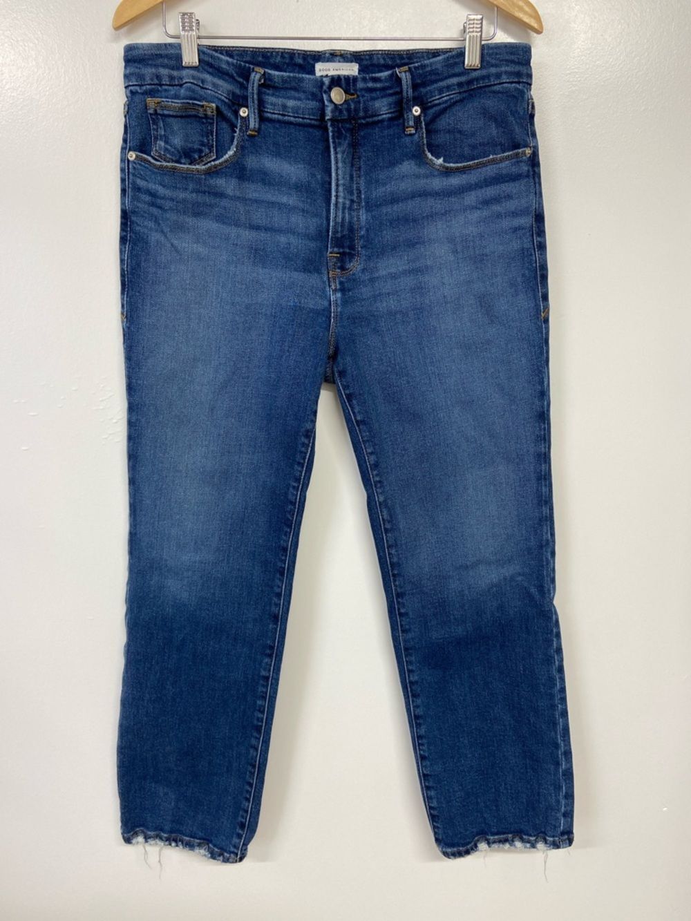 Good American Good Legs Straight High Rise Jeans Size 14